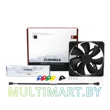 Вентилятор для корпуса Noctua NF-A14 PWM Chromax (NF-A14-PWM-CH.BK.S) картинка 2